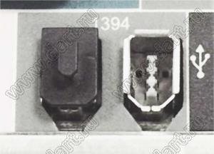CVR-1394S(B) заглушка разъема стандарта 1394; полиэтилен PE; черный
