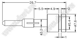 BUB-139 крепежный пистон-амортизатор для вентилятора; термопластичный эластомер TPE; черный