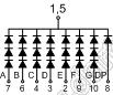 BJ18101APG индикатор светодиодный; 1.8"; 1-разр.; 7-сегм.; зеленый; общий катод