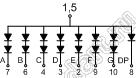 BJ18101BW индикатор светодиодный; 1.8"; 1-разр.; 7-сегм.; белый; общий анод