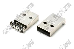 US01-095 вилка USB2.0 на плату для выводного монтажа угловая горизонтальная тип A