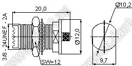 JC3.660.180 (MiniUHF-C-KY1.5) разъем ВЧ для гибкого кабеля
