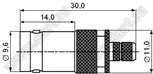 JC3.660.399 (BNC-C-K3-2) разъем ВЧ 50 Ом для гибкого кабеля