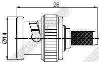 JC3.650.299 (RP-BNC-C-K3) разъем ВЧ 50 Ом для гибкого кабеля реверсивной полярности