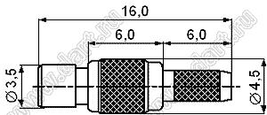 JC3.660.139 (MMCX-C-K1.5) разъем ВЧ 50 Ом для гибкого кабеля