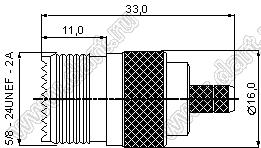 JC3.660.107 (UHF-C-K3) разъем ВЧ для гибкого кабеля