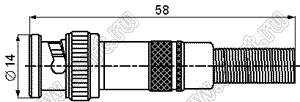 JC3.650.021 (BNC-JS2-1) разъем ВЧ 50 Ом для гибкого кабеля
