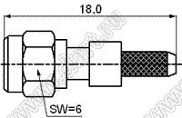JC3.660.734 (SMC-C-TK1.5) разъем ВЧ для гибкого кабеля
