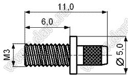 JC3.650.600 (MCX-1.5) разъем ВЧ для гибкого кабеля