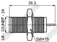 JC3.660.235 (F-75KY-M) разъем ВЧ для монтажа на панель