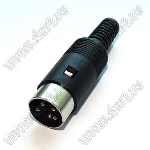 1202P-04A вилка на кабель DIN, 4 контакта