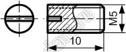 M5-10NP штифт шлицевой; М5х0,8мм; L=10,0мм; нейлон-66; натуральный