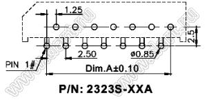 BL2323S-14A (14FE-BT-VK-N, F1251-DIP-14P) разъем FPC прямой, тип A; 14-конт.