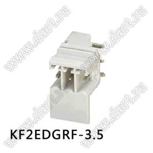 KF2EDGRF-3.5-03P-11 вилка однорядная угловая на плату; шаг=3,5мм; I max=8/7А (UL/ICT); U=300/250В (UL/ICT); 3-конт.