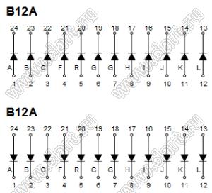 BR-B12A шкала светодиодная 12 сегментов