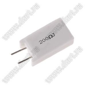 SQM 2W 200R J (5%) резистор керамический; 2Вт; 200(Ом); 5%