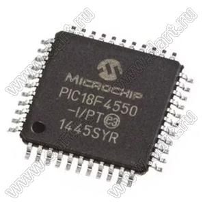 PIC18F4550-I/PT (TQFP-44) микросхема микроконтроллер USB с улучшеной FLASH памятью и нановаттной технологией