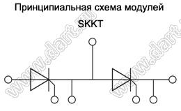 SKKT27B16E модуль силовой тиристор-тиристор SKKT; Vrrm=1600В