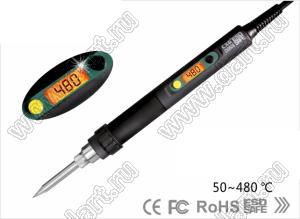 DS60S паяльник с цифровой регулировкой температуры жала; -50…+480°C; P=60Вт