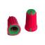 BLKN11.5x19-F6-RE ручка для потенциометра, вал с лыской; корпус красный; цвет вставки: зеленый