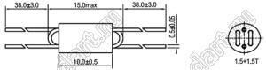 WBR6H-1.5+1.5T-H6A широкополосный дроссель (фильтр помехоподавляющий); 600(Ом); F=50МГц