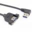 USB/AM-RA-300mm-USB/AF-SC кабель с разъемами USB-A/M-правый угол-300 mm-USB-A/АF с креплением на панель