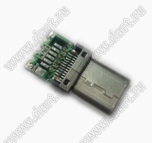 U519-0114-161011 TYPE-C вилка USB3.1 (тип С) на кабель с заливным корпусом