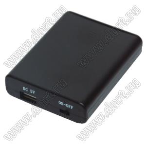 SBH-341-3S/USB отсек батарейный; AAx4; 94x73x19мм; c гнездом USB и выключателем; закрытый