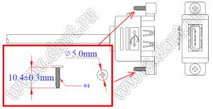 AK-CBUB06-60BK-SCREW винт для разъема USB кабеля 209480