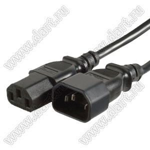 C13-C14_1.0m кабель питания; длина 1,0м