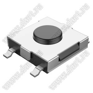 TVCM04-A кнопка тактовая SMD; 4,5x4,3x1,6мм; с направляющими в плату