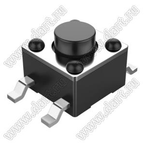 TVCM01-3.8-T/R кнопка тактовая для SMD монтажа; 4,5x4,5x3,8мм; в ленте на катушке