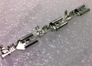 ST1870504-T наконечник кабельный клемма ножевая "мама"; бронза никелир.; AWG#22-18; располож.цепью