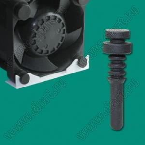 SRDM-20K крепежный пистон-амортизатор для вентилятора; силикон; черный