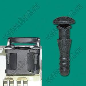 SRCK-4HT крепежный пистон-амортизатор для вентилятора; термопластичный эластомер TPE; черный