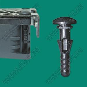 SRCK-3HR крепежный пистон-амортизатор для вентилятора; силикон; черный