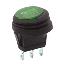 KCD1-202FS-NG (29805103701500) переключатель клавишный круглый герметичный с зеленой подсветкой