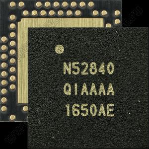 nRF52840 (QFN73) микросхема микроконтроллер многопротокольный Bluetooth 5.2 SoC с низким энергопотреблением / Zigbee