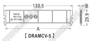 DRAMCV-5 пылезащитный чехол для DDR5 SDRAM; A=125,5мм; B=3,65мм; PC + ABS (UL); черный