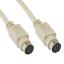 MINI-DIN8-Cable-Female-to-Female-0.5m кабель с разьёмами  minidin 8P, розетка/розетка, длина 0.5м, серый