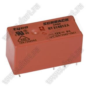 9-1393239-5 (RT314012) реле электромагнитное 1 переключ. 12VDC, 16A/250VAC SPDT