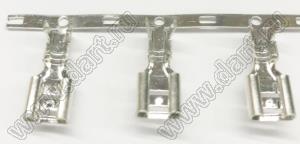 SH2500802ASn-T/R наконечник кабельный клемма ножевая "мама" FASTON; отожженная бронза; A.W.G. 18-14; располож. перпендикулярно ленте