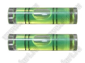 BLAUC-9540 уровень пузырьковый спиртовой цилиндрический; D=9,5мм; L4=40,0мм; 30' ± 5'; зеленый