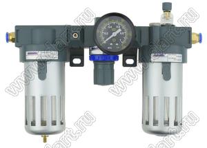 BC3000-HC фильтр для регулирования давления и фильтрации масла с разъемом 10 мм; 0,01...0,8Mpa; 3/8дюйм