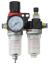AFC2000-C8 двухкомпонентный водомасляный сепаратор и фильтр для регулирования давления с разъемом 8 мм; 0,01...0,8Mpa; 8mmдюйм