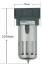 BF2000-H фильтр для регулирования давления и фильтрации масла без разъема улучшенный; 0,01...0,8Mpa; 1/4дюйм