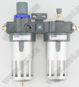 BFC2000-HC8 двухкомпонентный водомасляный сепаратор и фильтр для регулирования давления с разъемом 8 мм улучшенный; 0,01...0,8Mpa; 8mmдюйм