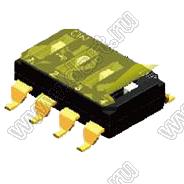 EMR-04-T-Q-T/R (SBS-1004) переключатель для поверхностного (SMD) монтажа с утопленными токателями; шаг 2,54мм; 4-позиц.