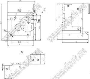 DX 004.10.03 [2] крепежный уголок, деталь для 3д принтера, сталь