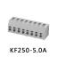 KF250-5.0A-02P-11 клеммник нажимной, прямой; шаг 5мм; H=13,00мм; I max=8/9А; U=300/400В; 2-конт.